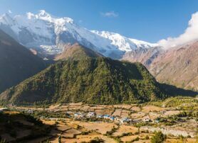 Tappetino per bagno Bandiere tibetane a Annapurna Base Camp 4200m